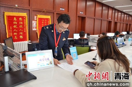 图为税务干部辅导纳税人申报企业所得税。 陈荣攀 摄 图为税务干部辅导纳税人申报企业所得税。 陈荣攀 摄