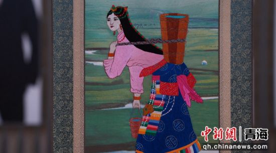 图为现场展示的藏绣作品。张生军供图 图为现场展示的藏绣作品。张生军供图