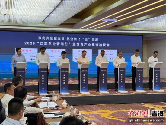 图为2025“江苏名企青海行”活动暨苏青产业投资洽谈会。江苏省对口帮扶青海省工作队供图