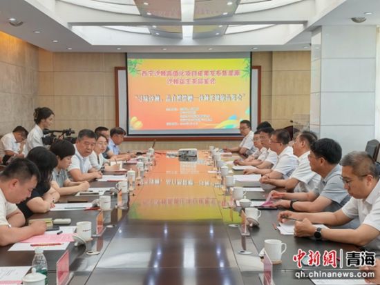 图为西宁市沙棘高值化项目成果发布暨湟源沙棘益生茶品鉴会现场。 祁增蓓摄