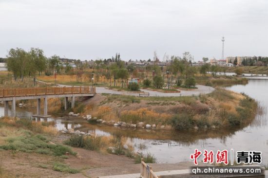 图为格尔木城市生态绿地。孙睿 摄