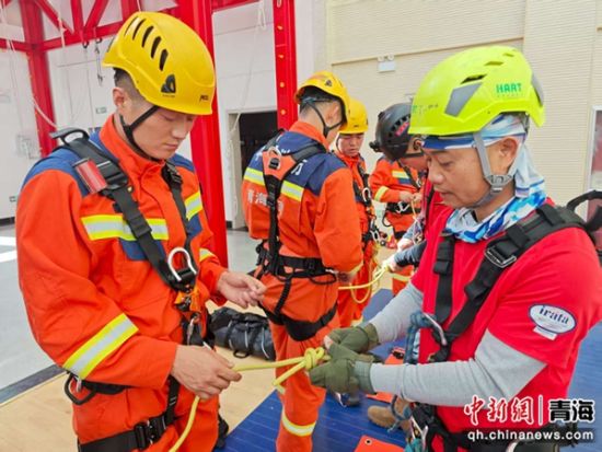 图为青海省灭火救援攻坚组师资骨干培训现场。 青海消防供图