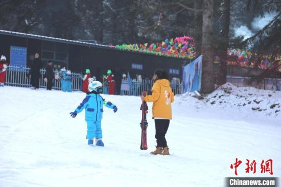 图为青少年练习滑雪。张添福 摄 图为青少年练习滑雪。张添福 摄